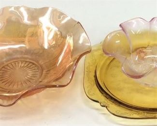 GLASS PLATTER AND BOWLS