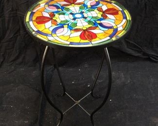 PLANT STAND STAIN GLASS