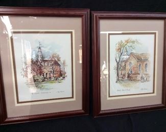 2 COBY CARLSON SIGNED PRINTS