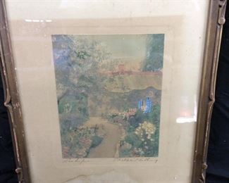 VTG. WALLACE NUTTING SIGNED PRINT