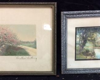2 VTG. WALLACE NUTTING SIGNED PRINTS