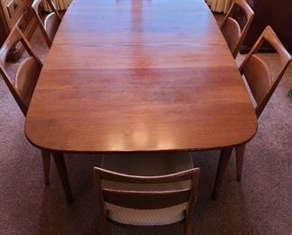 1968 Cherry Table, Chairs, and 3 Leaves