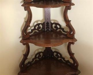 Antique Victorian Ornate Corner Shelf