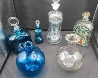 Collection of Unique Decanters