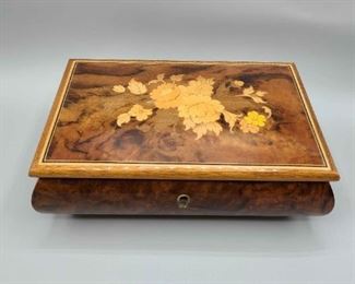 Italian Musical Jewelry Box with Costume Jewelry