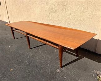 Surfboard coffee table with raised edges 5' 10"