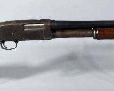 Stevens 620 12 ga Pump Action Shotgun SN# 18750, WWII, Riot Gun, Marked U.S.
