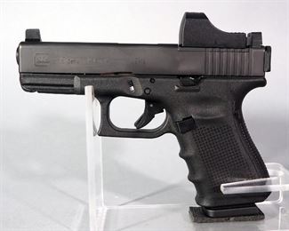 Glock 19 Gen 4 9x19 Pistol SN# BGRU787, 3 Total Mags, Trijicon High Night Sights, Docter Micro Red Dot Sight, And More, In Hard Case
