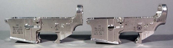 SMI Model SMI-15 Forged Aluminum Multi-Cal Lower Receivers, SN# SMI-A 02996 And SMI-A 02997, Qty 2, See Description
