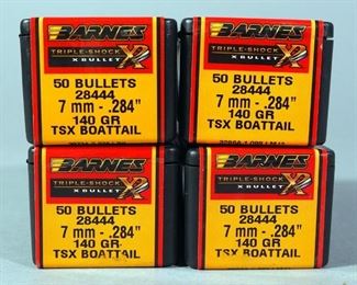 Barnes 7mm 140 gr TSX Boattail Bullets, Approx 200 Bullets
