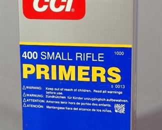 CCI No. 400 Small Rifle Primers, Approx Qty 600, Local Pickup Only
