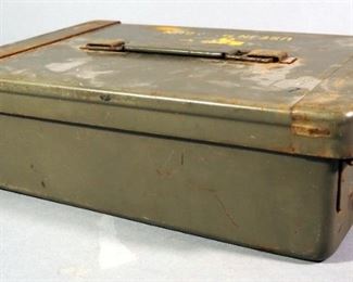 Metal Ammo Can, 4" H x 14" L x 9.5" W
