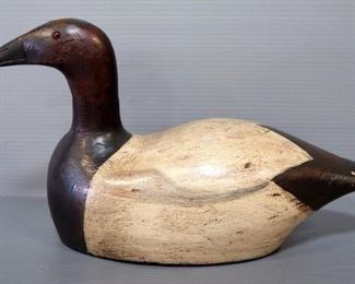 Canvasback Drake Decoy Ducks, Info Labels On Bottoms, Qty 2
