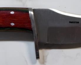 Clip Point And Talon Fixed Blade Knives, 4.5" Blades, Both In Leather Sheaths
