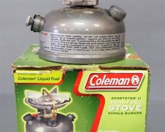 Coleman Sportster II Dual Fuel Stove Single Burner, And Filter Funnel, Local Pickup Only
