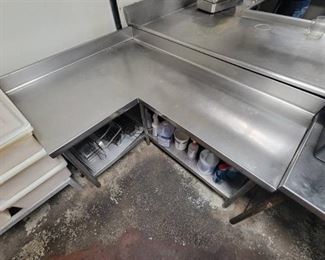 L Shape Stainless Steel Table