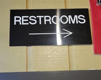 Restrooms Sign