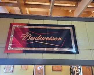 Budweiser 2 Tone Mirror Bar Decor