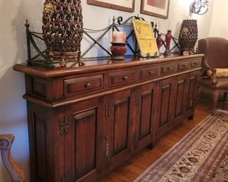 Dining Room buffet. 48" high x 96" long x 12" deep.