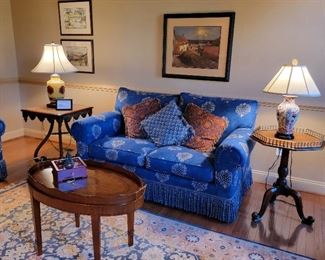 Blue Living Room  couches - 2 available. 32" high x 62" wide x 38" deep.