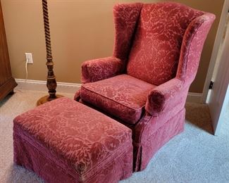 chair: 42"h x 33"w x 31"d, ottoman: 15"h x 27"w x 18"d