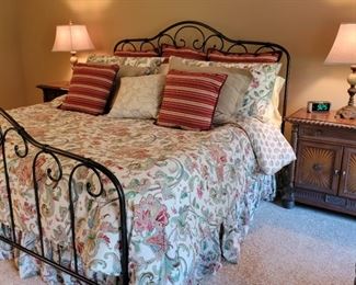 58"h king size, mattress/box spring and bedding not for sale