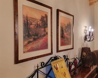 Tuscany prints. 27" x 23"