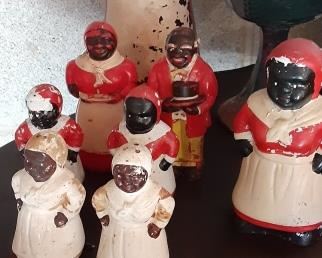 Authentic black face salt & peppe shakers & more