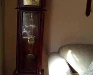 Grandfather clock  Works.  