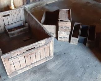 Two Rivers wooden crates