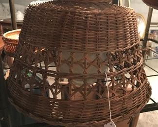 Wicker ceiling light
