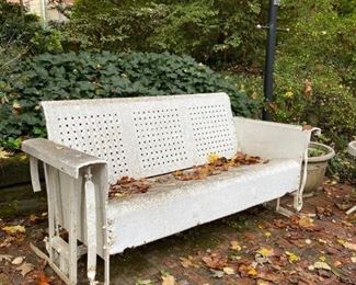 Vintage Porch Glider | Metal Sofa Glider