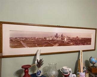 Vintage Atlanta Skyline Panoramic Framed Photograph