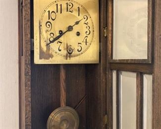Antique Oak Case Clock