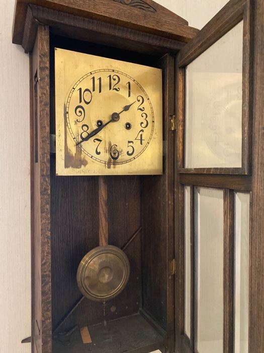 Antique Oak Case Clock