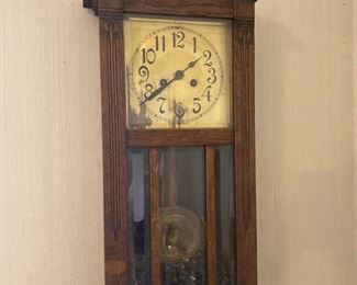 Antique Oak Case Clock