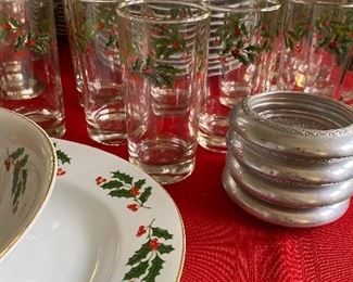 Vintage Holiday Christmas Dishes + Drink ware