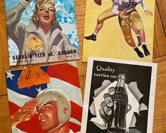 Georgia Tech Vs Auburn Program 1945 | Vintage College Football Programs | Vintage Advertising | Ephemera