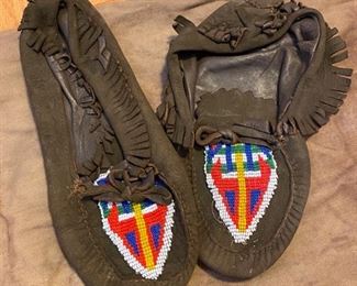 Camp Fire Girls Beaded Moccasins