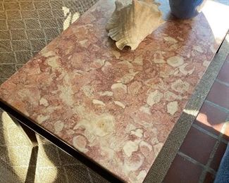 Midcentury stone top table