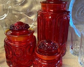 Vintage Glass Canister Set