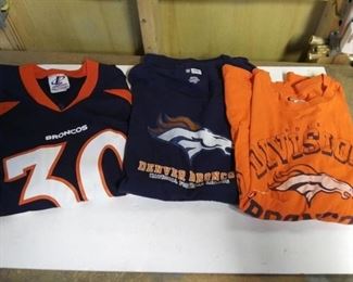 Broncos Jersey and T-Shirts, Size 2XL