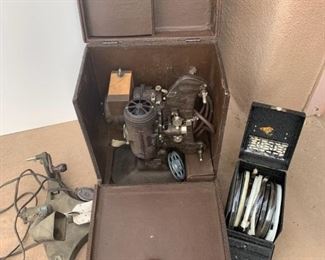 Vintage Bell & Howell Filmo 8 projector and film cutter