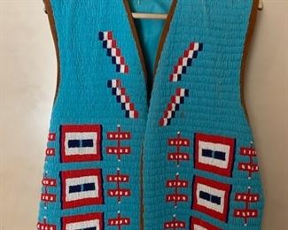 Spectacular Native American beadwork vest, artist unknown