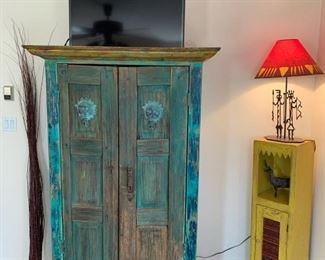 Nice turquoise painted cupboard