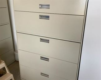 One of 6 large lateral file cabinets