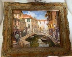 Manfred Rapp 'Venice Bridge of Sighs' O/B 8 x 10