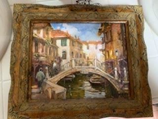 Manfred Rapp 'Venice Bridge of Sighs' O/B 8 x 10