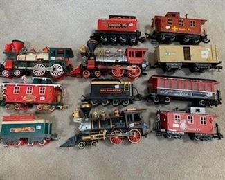 Vintage holiday toy trains