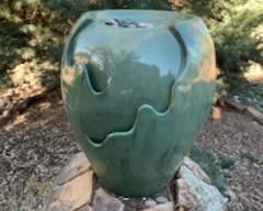 Glazed ceramic fountain